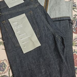 Everlane Women's Cuffed Dark Indigo Jeans